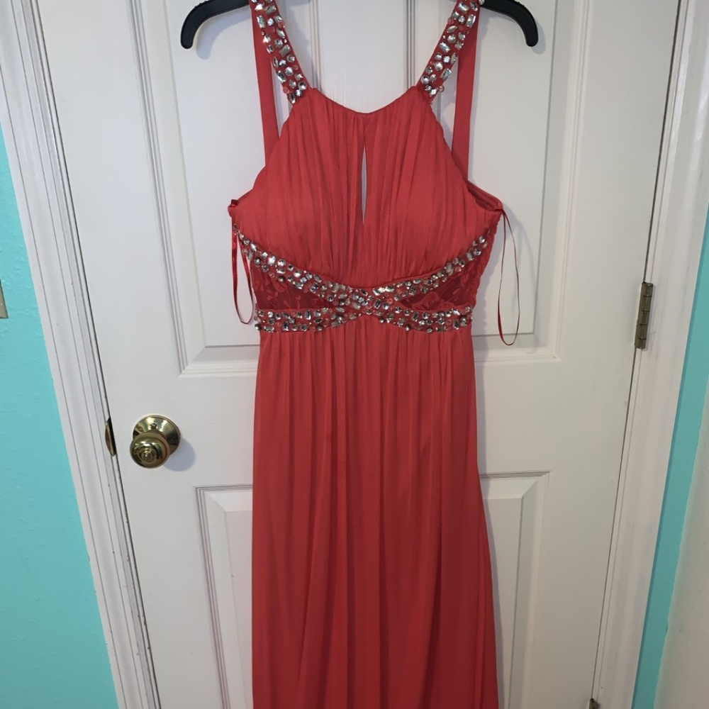 Pink Orange Prom Dress
